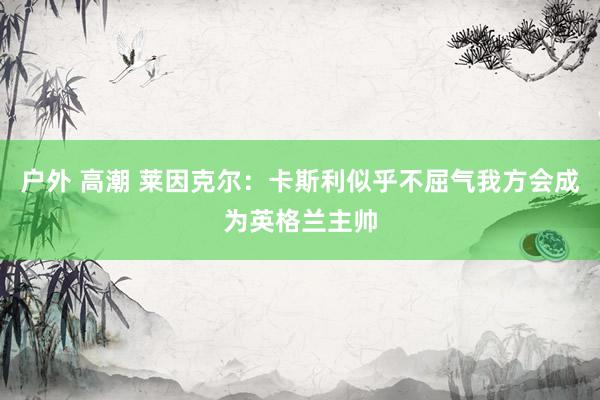 户外 高潮 莱因克尔：卡斯利似乎不屈气我方会成为英格兰主帅