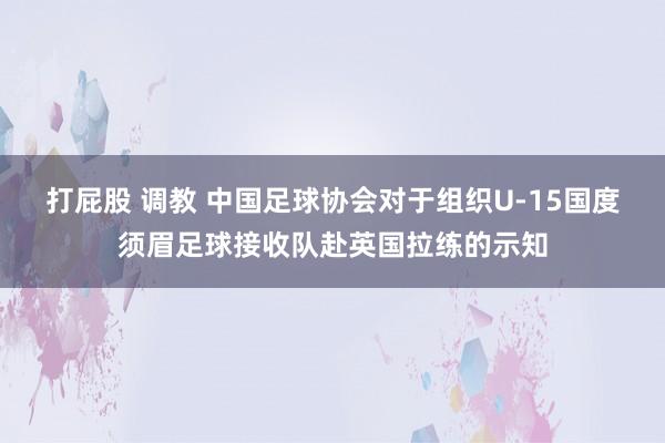 打屁股 调教 中国足球协会对于组织U-15国度须眉足球接收队赴英国拉练的示知
